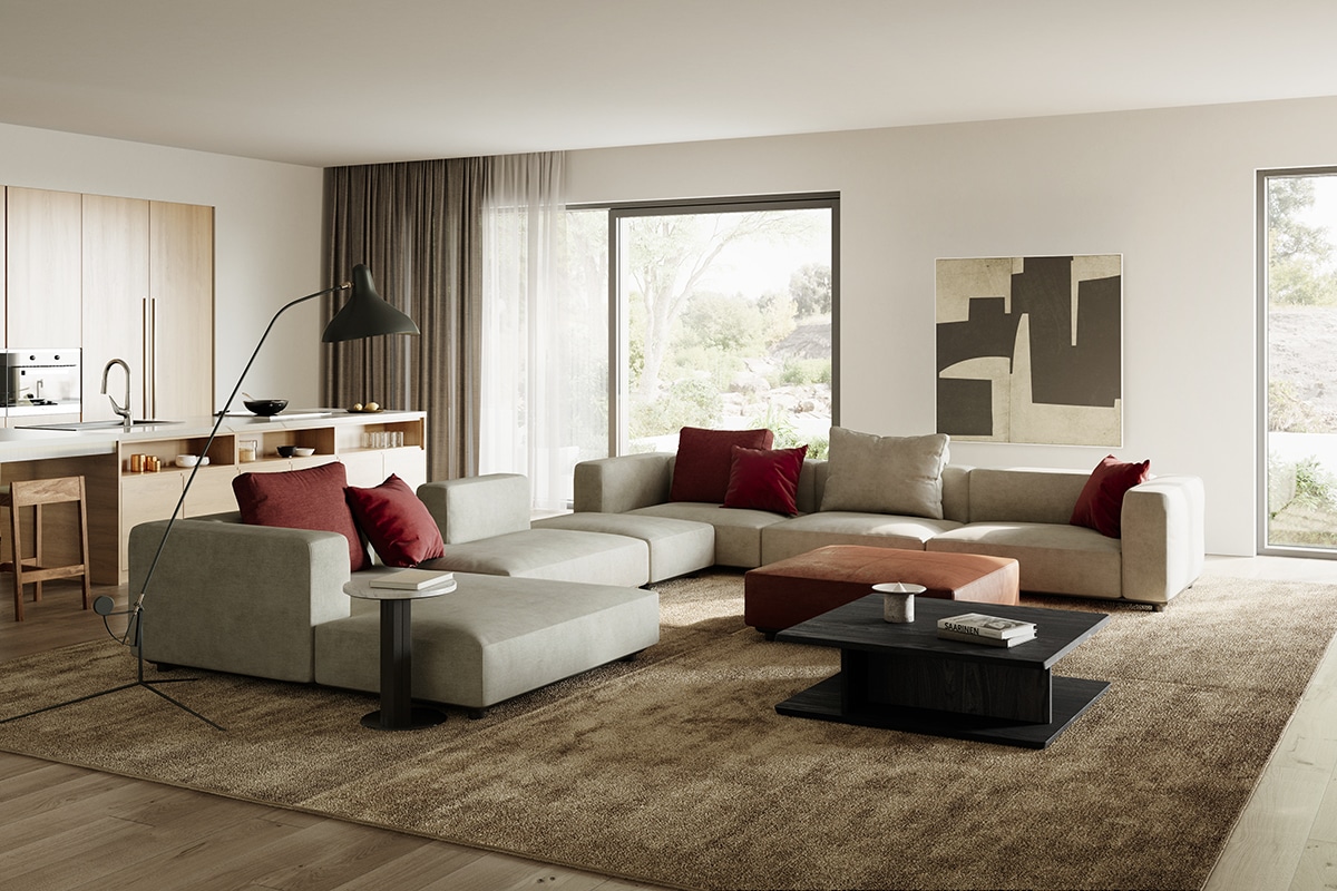 COMPOSIT SYSTEM SOFA アームレスソファ100