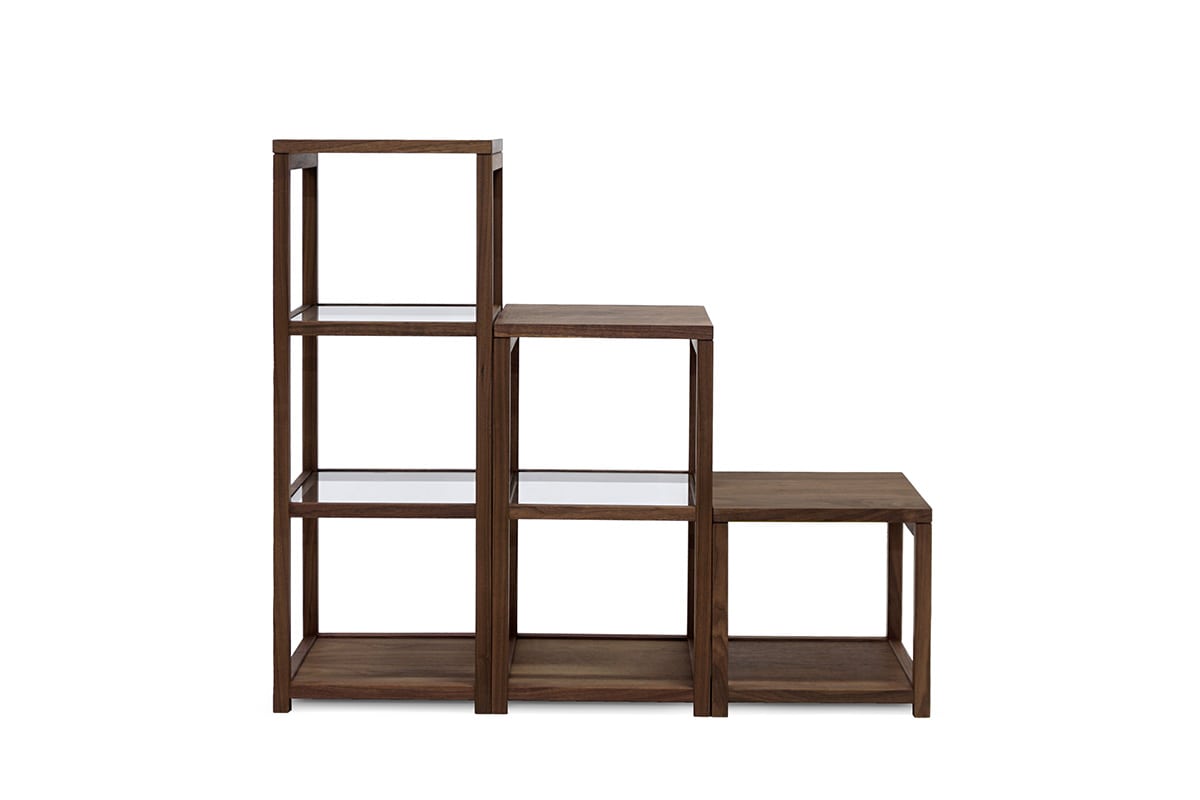 KAKTAS SHELF シェルフ:3段 W40 ガラス棚仕様