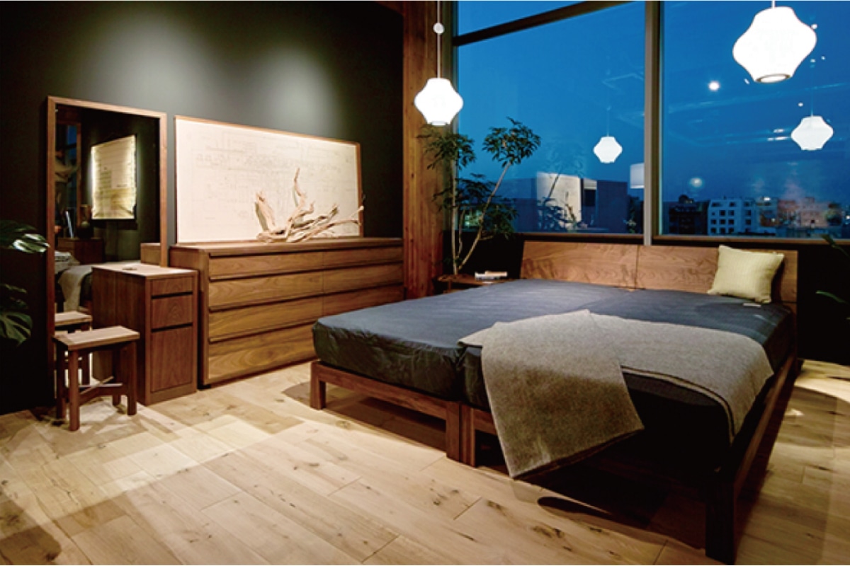 LUNA BED シングル2台木目通し(S2ATG)