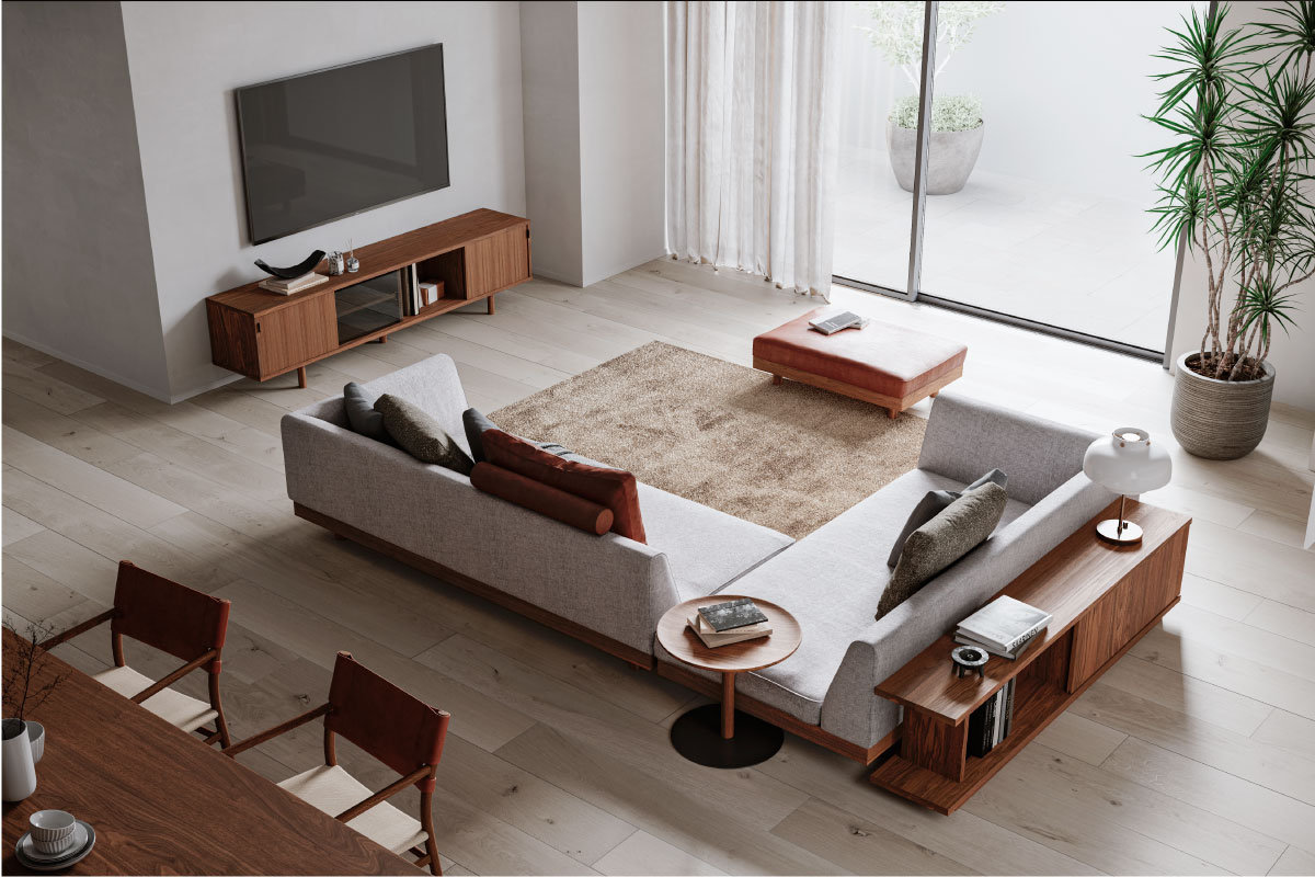LAZY DANISH SOFA オープンバック 180