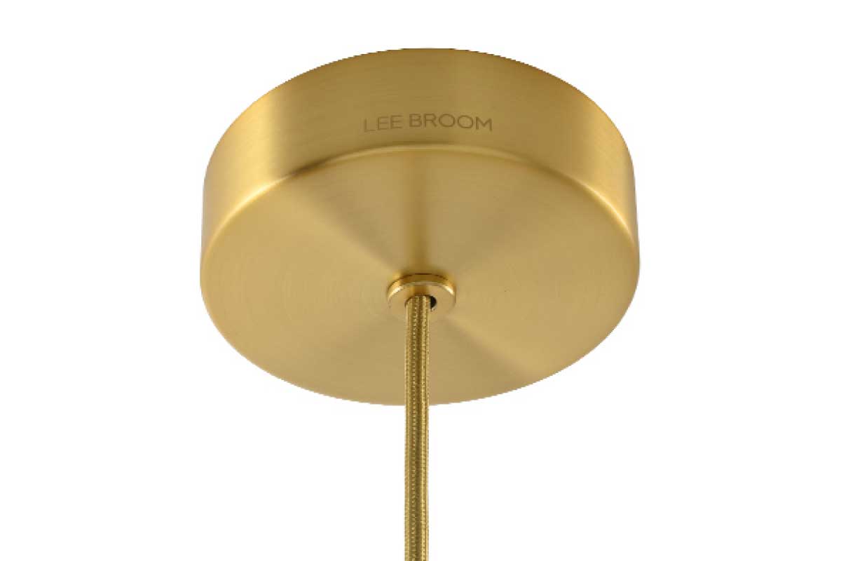 LEE BROOM | CLEAR CRYSTAL BULB PENDANT BRASHED BRASS