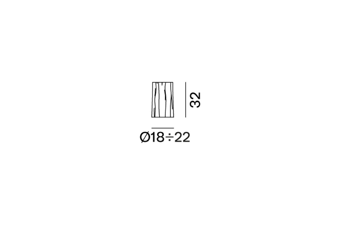 GERVASONI | LOG S ホワイト Φ18-22 H32cm