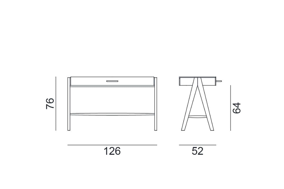GERVASONI | PIER 60 W126×D52×H76(cm)
