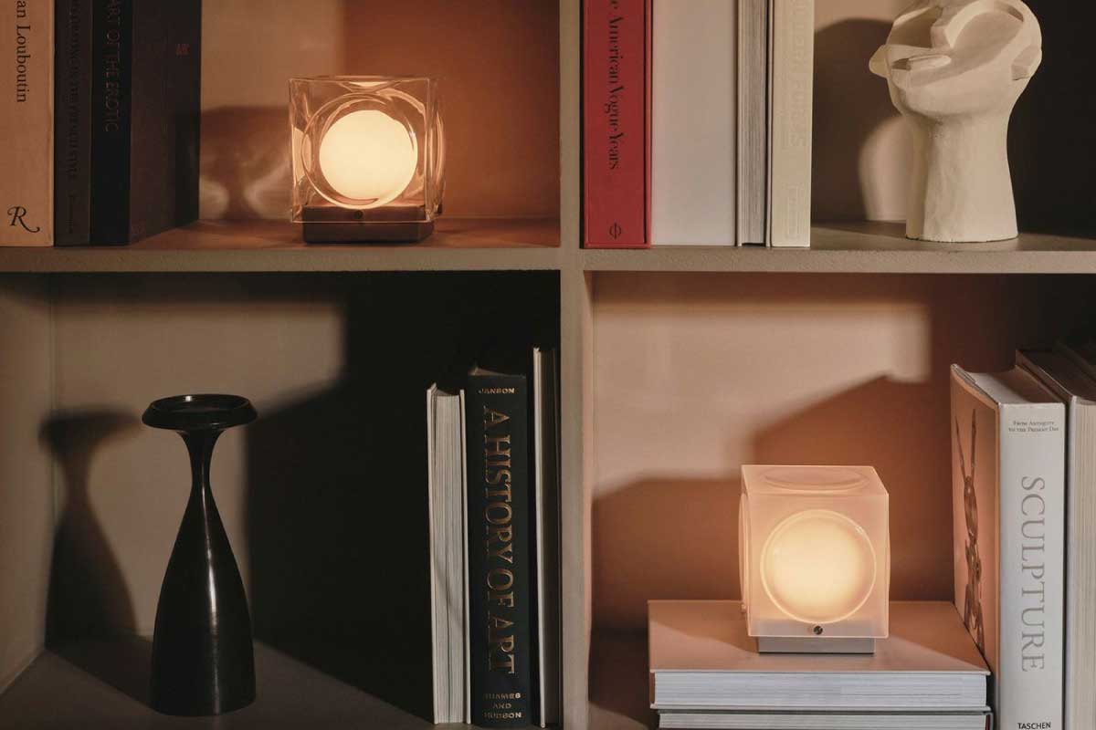 LEE BROOM | CHANT PORTABLE LAMP CLEAR & SILVER