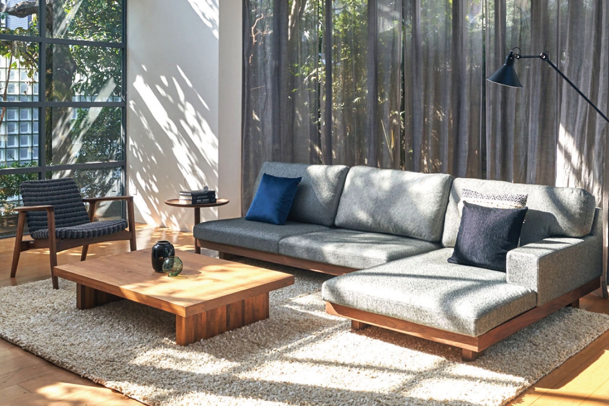 DANISH LOW LIVING TABLE W120cm x D45cm x H35cm