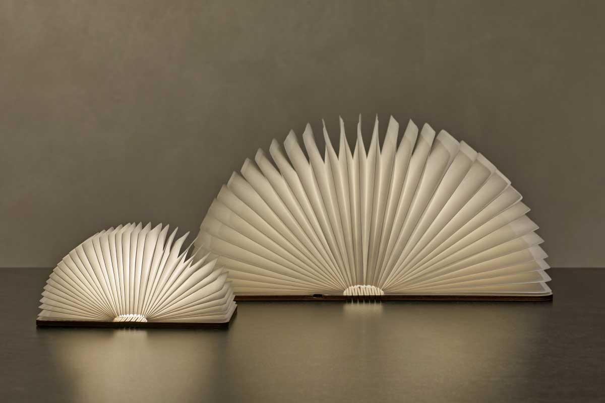 gingko design | Smart Book Light (Natural Wood) Large