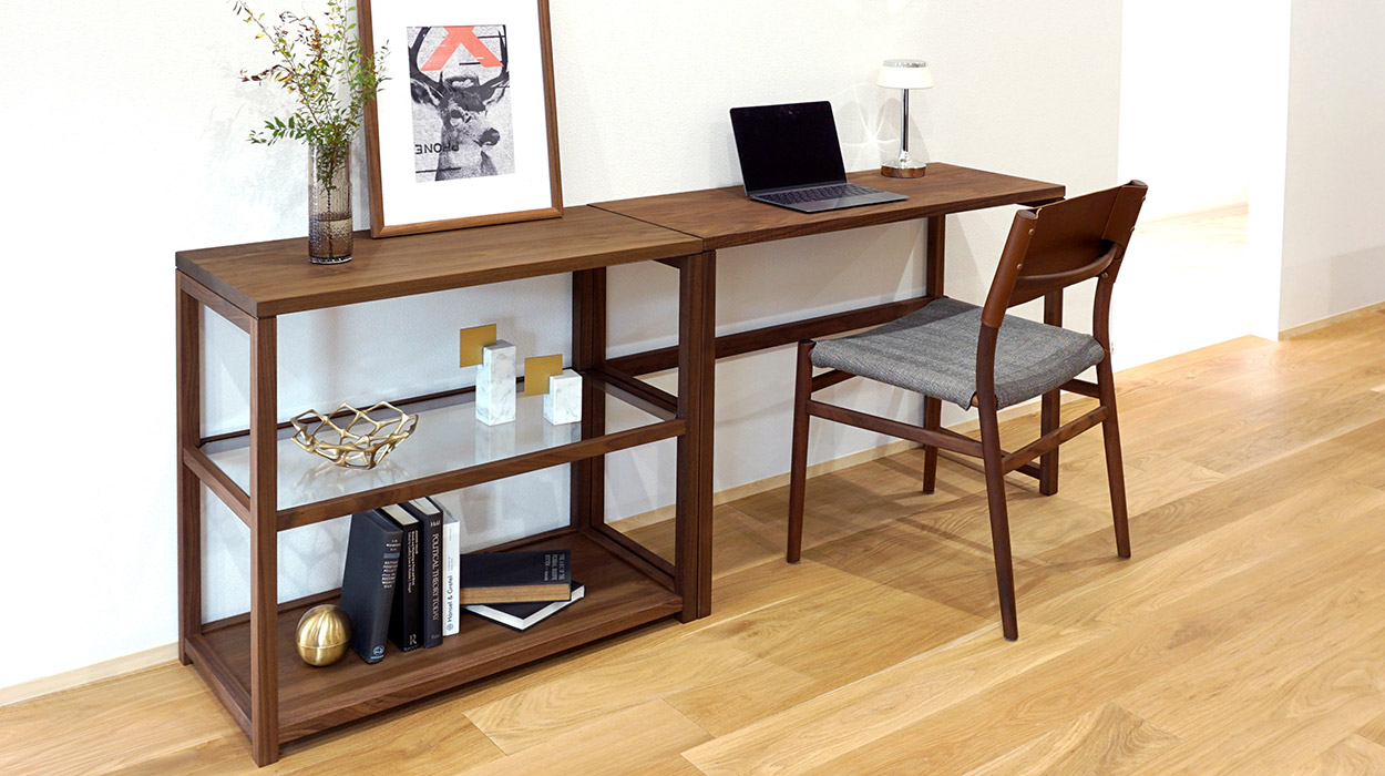 KAKTAS SHELF シェルフ:2段 W80 ガラス棚仕様