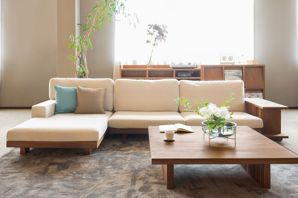 DANISH LOW LIVING TABLE W120cm x D45cm x H35cm