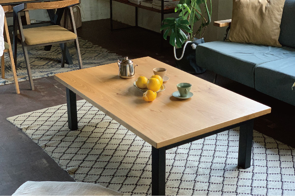 Nichibi Woodworks | SAI Oak kotatsu table Oak 150×85×38(cm)