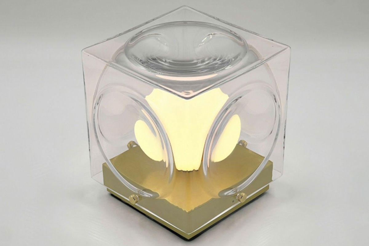 LEE BROOM | CHANT PORTABLE LAMP CLEAR & GOLD