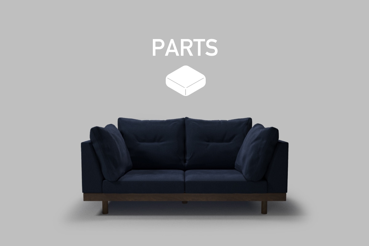 DANISH GRANDE SOFA PARTS ダブルアーム2シーター175 座クッション中材（片側単品）
