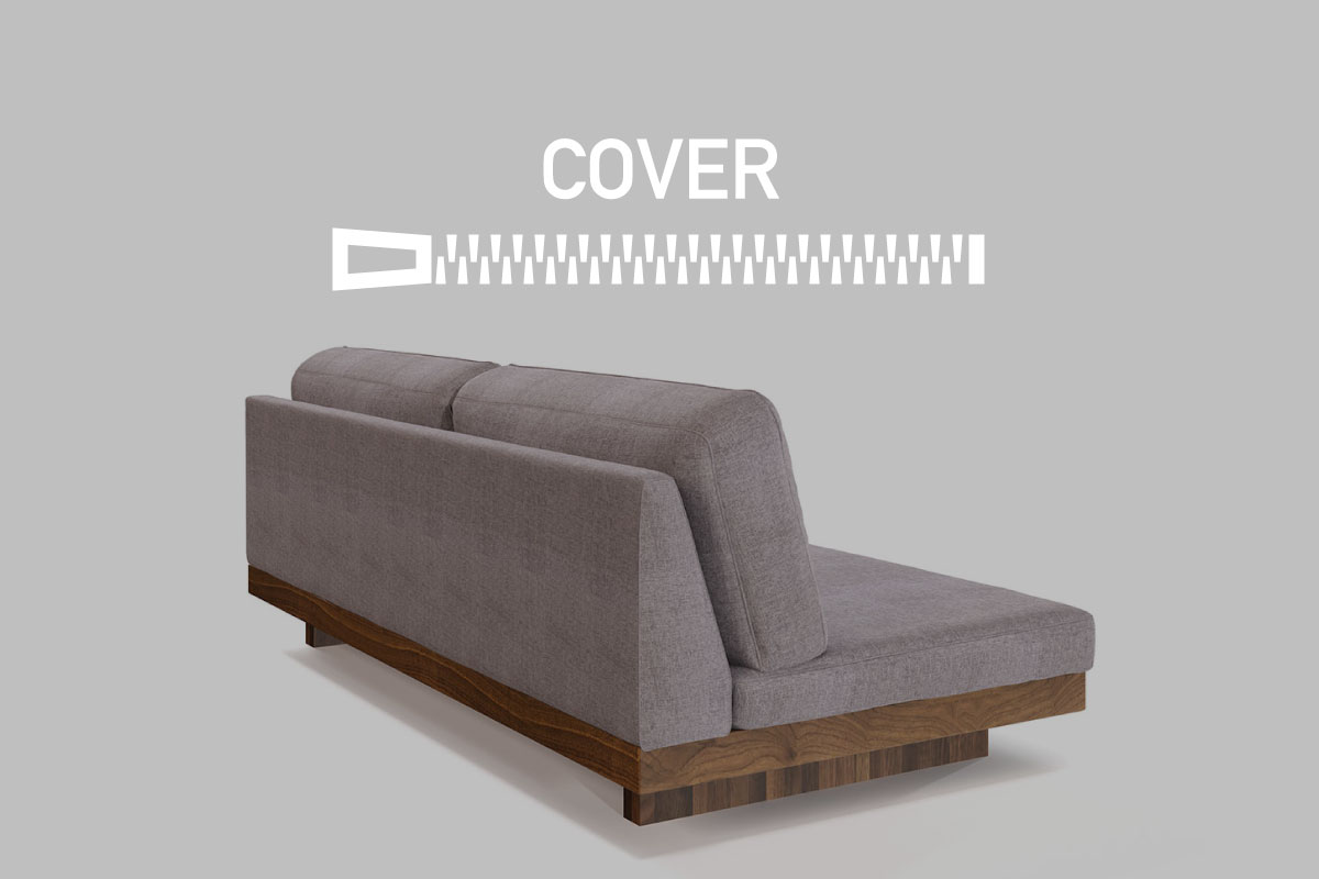 DANISH SOFA BACK COVER アームレス 1シーター90