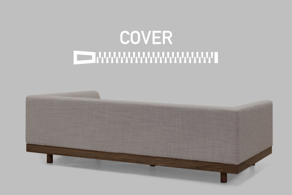 LAZY DANISH SOFA BACK COVER オープンバック 180
