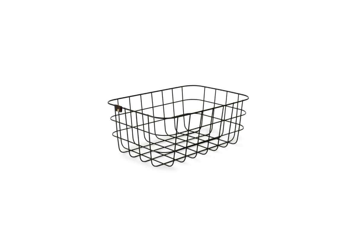 MOHEIM | WIRE BASKET black Sサイズ（幅37×奥行26×高さ14.6cm）