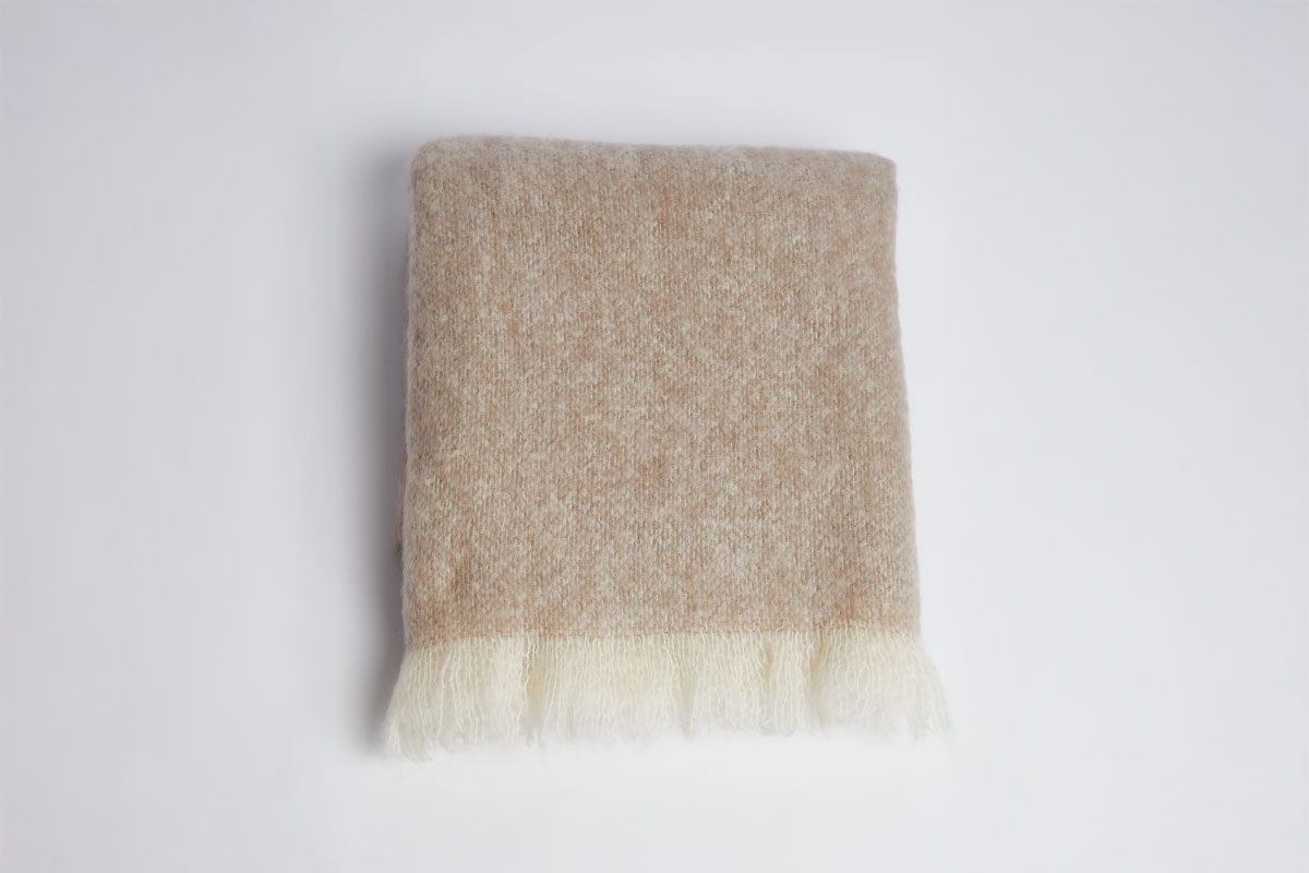 FOXFORD | Mohair Throw ERIGAL(mink)